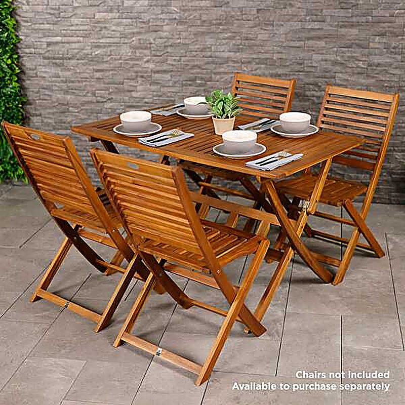 FSC&#174; 100% Certified Acacia Hardwood Rectangular Folding Table (Table Only)