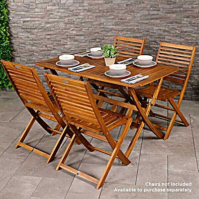 FSC&#174; 100% Certified Acacia Hardwood Rectangular Folding Table (Table Only)