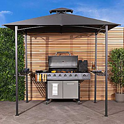 8 x 5 Ft Steel Gazebo - Grey