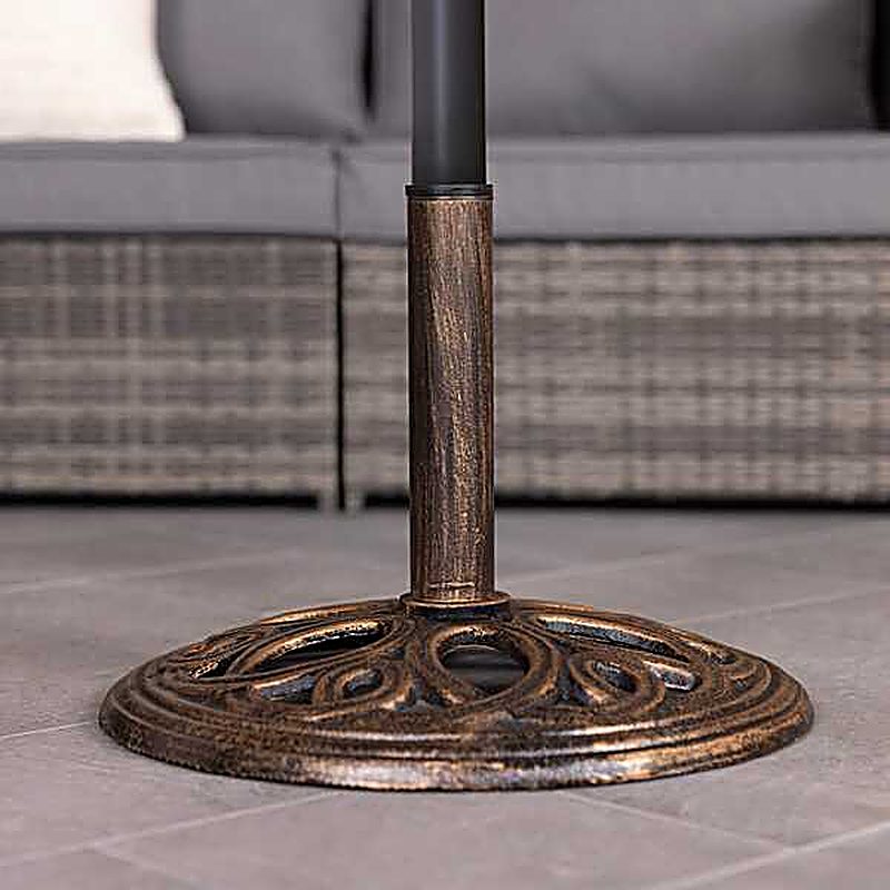 12kg Cast Iron Round Parasol Base " Bronze