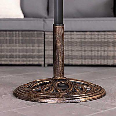 12kg Cast Iron Round Parasol Base " Bronze