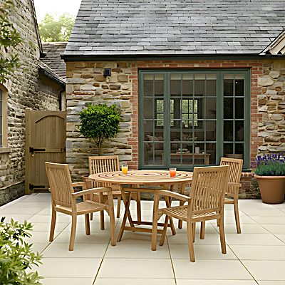 Teak Round Folding Dining Table