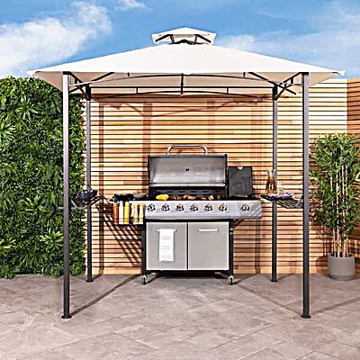 8 x 5 Ft Steel Gazebo - Cream