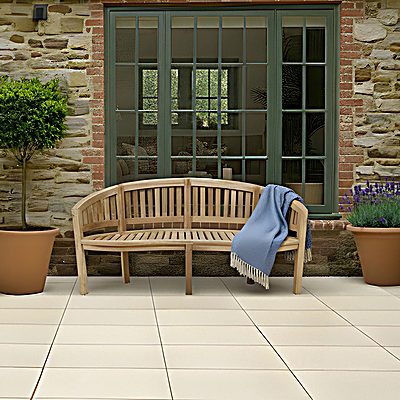 Teak Curved Bench
