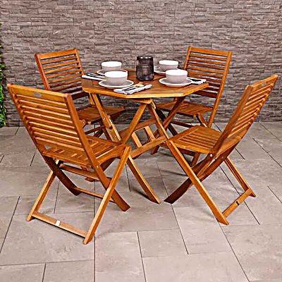 FSC&#174; 100% Certified Hardwood Octagonal Dining Table