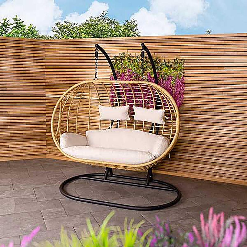 Double Hanging Swing Chair - Natural