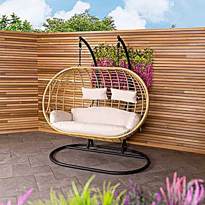 Double Hanging Swing Chair - Natural