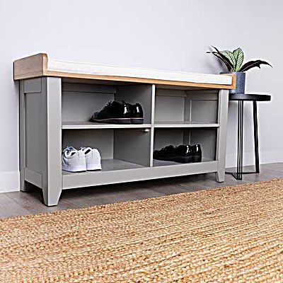 Hallway Bench With Open Shoe Tidy