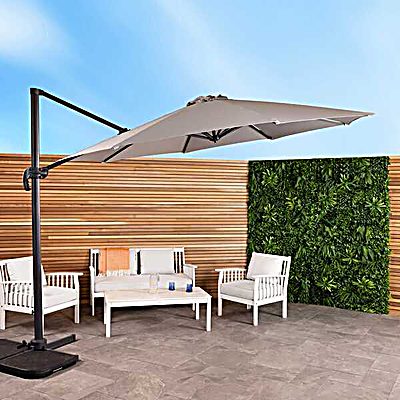3.5m X-Large Hanging Banana Cantilever Parasol - Grey