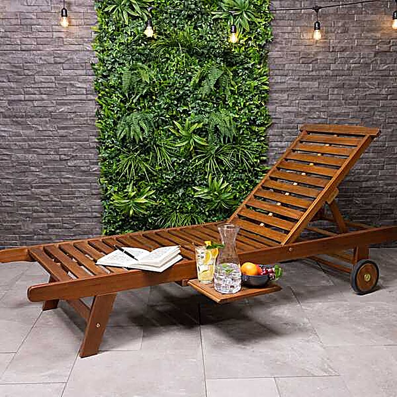 FSC&#174; 100% Certified Acacia Wooden Reclining Sun Lounger