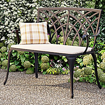 Garden 2 Seater Cast Aluminium Bench