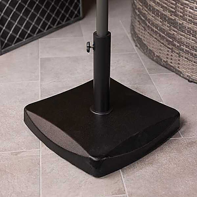 Square Concrete Parasol Base - Grey