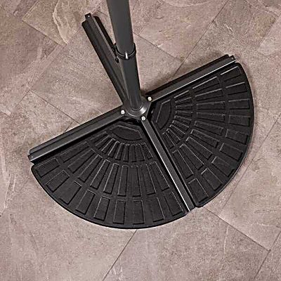 2 Segment Banana Parasol Base - Dark Grey