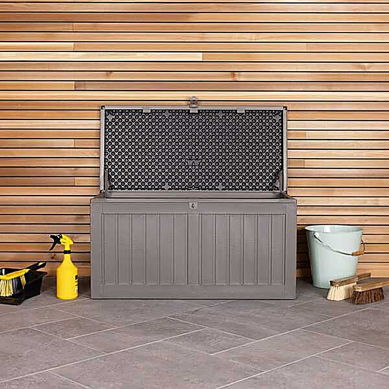 190L Outdoor Plastic Storage Box - Grey
