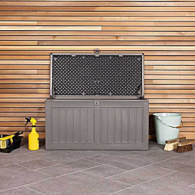 190L Outdoor Plastic Storage Box - Grey