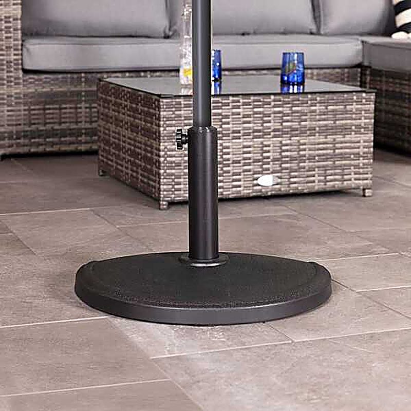 Concrete Parasol Base for Half Canopy - Dark Grey