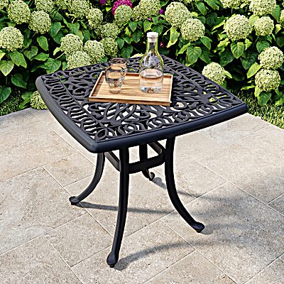 Cast Aluminium Square Side Table