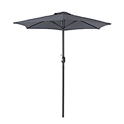2m Patio Market Garden Parasol Grey