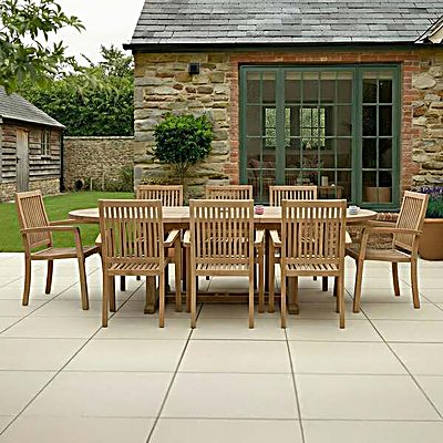Teak Oval Extending Dining Table (Table only)