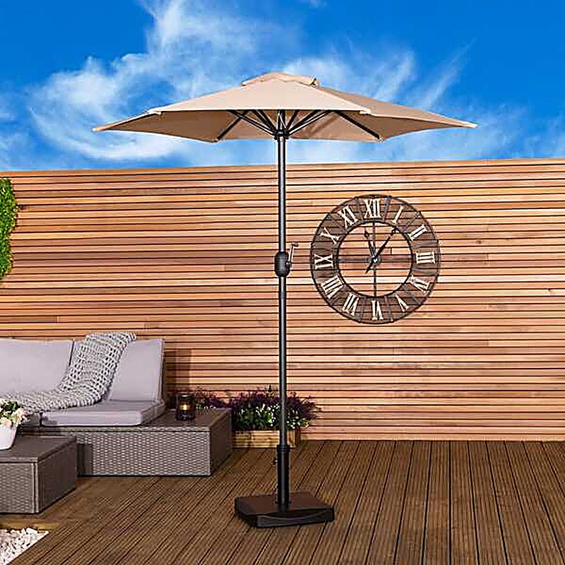 2m Patio Market Garden Parasol Beige