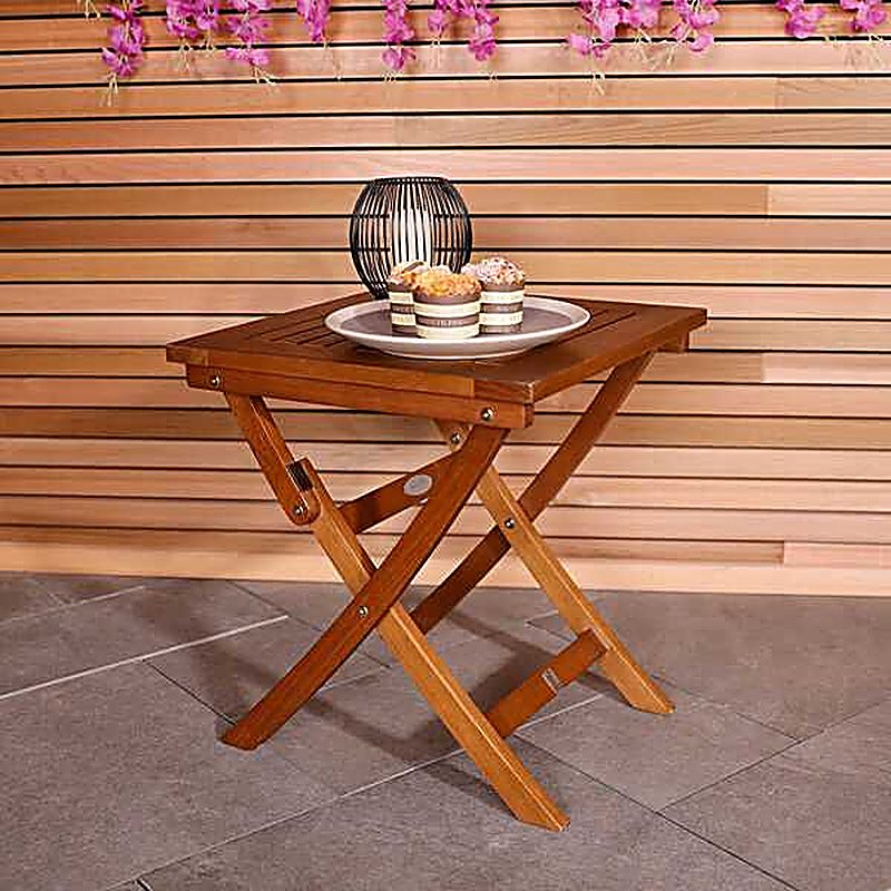 FSC&#174; 100% Certified Wooden Square Foldable Table