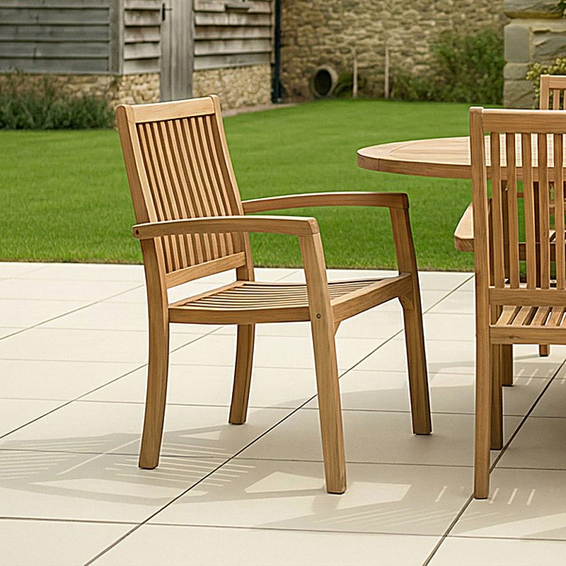 Teak Stacking Chairs - Set of 2