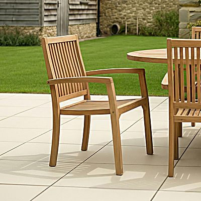 Teak Stacking Chairs - Set of 2
